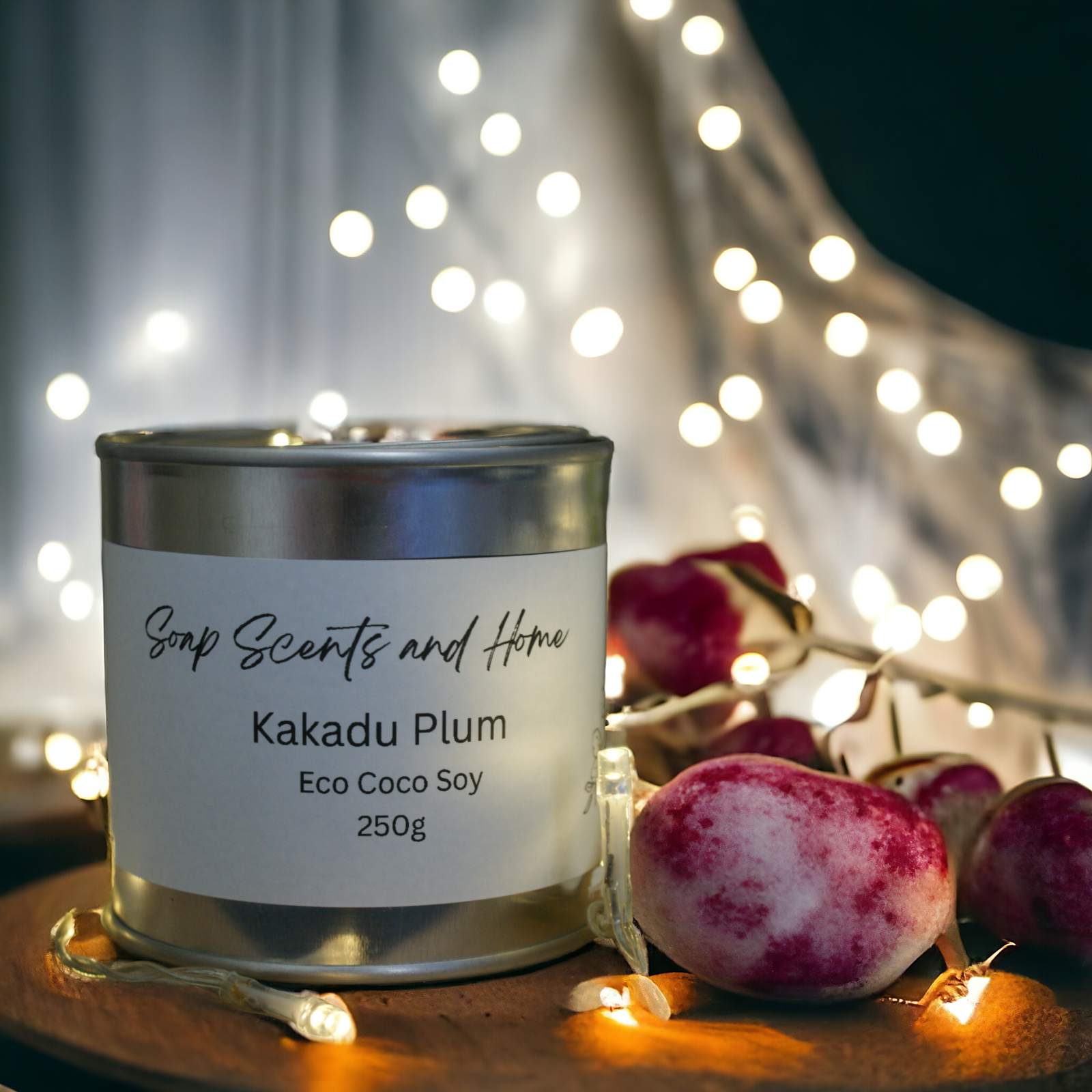 Kakadu plum tin candle