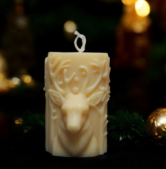 Christmas Deer Candle