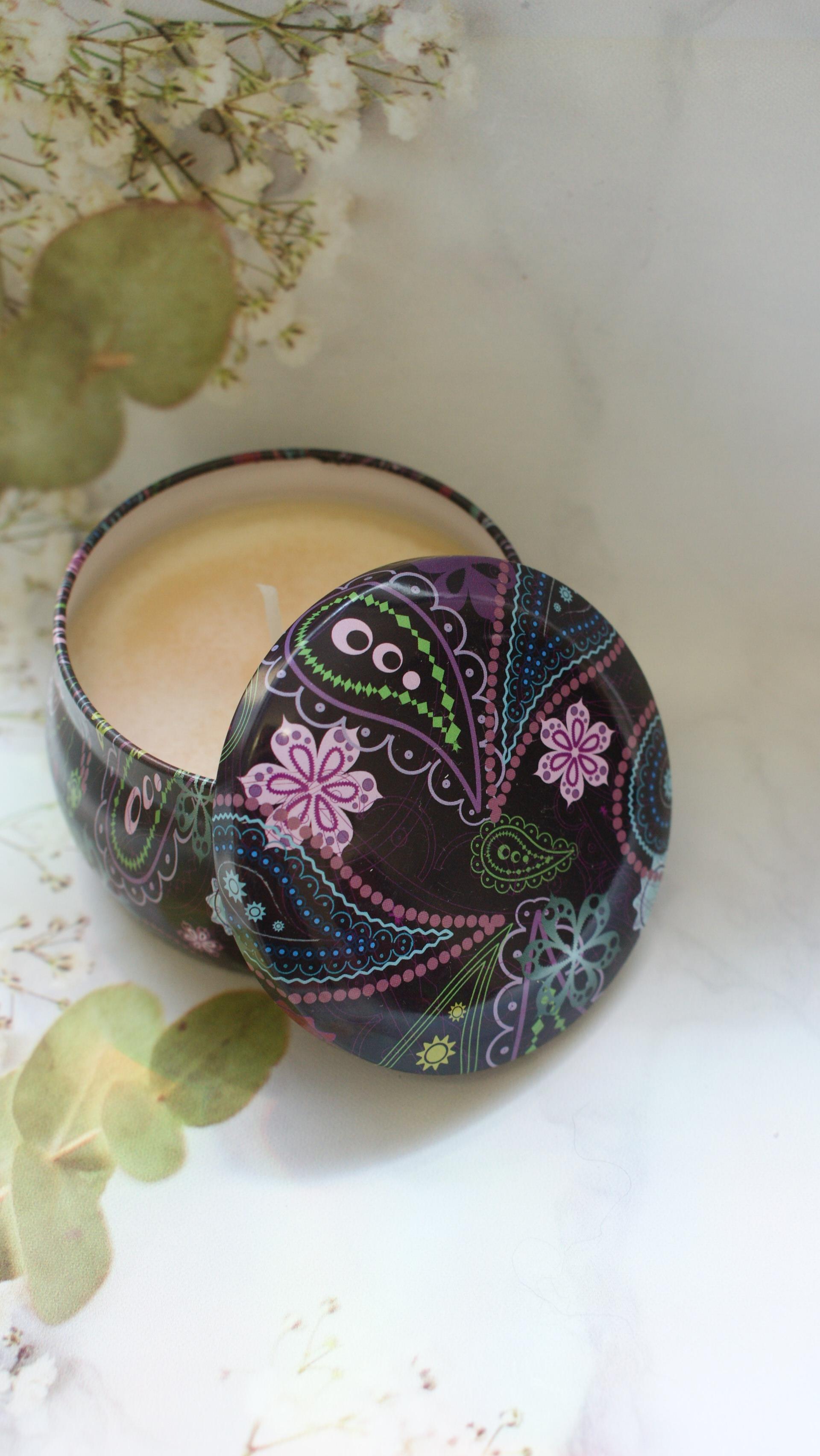 Our scented candle tins are pretty and beautifully scented