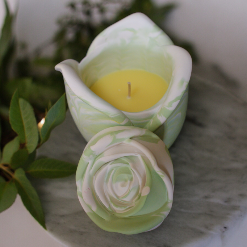 Handmade Rose candle Jar